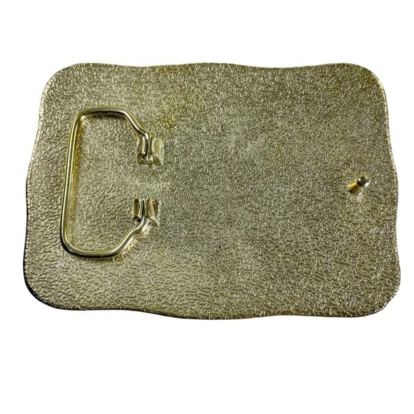 Large Eagle Gold Red Blue Strip Metal Belt Belt Buckle Patriotic u Red Gold - Picture 3 of 3